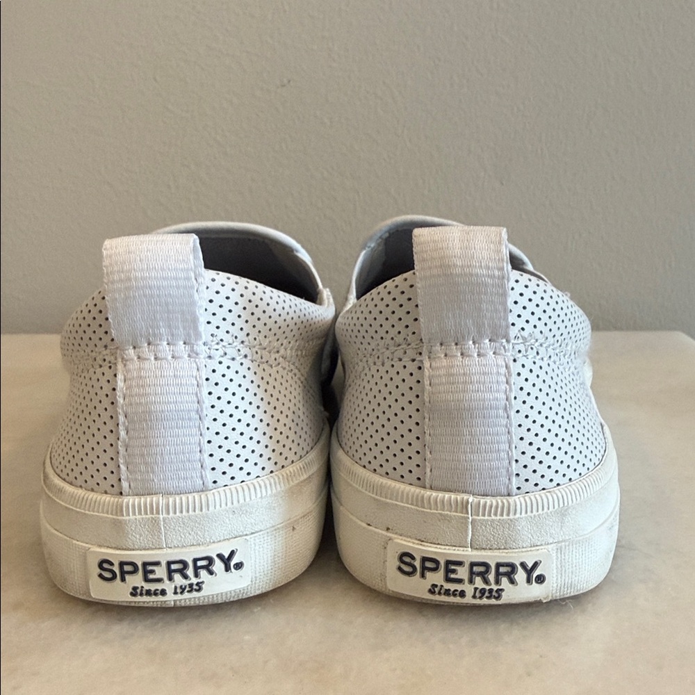 Sperry White Perforated Slip-On Shoes - Picture 4 of 5